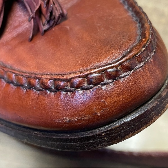 Allen Edmonds Maxfield Tassel Loafers Men's 8.5 D Brown Leather Slip On Shoes - Picture 12 of 13